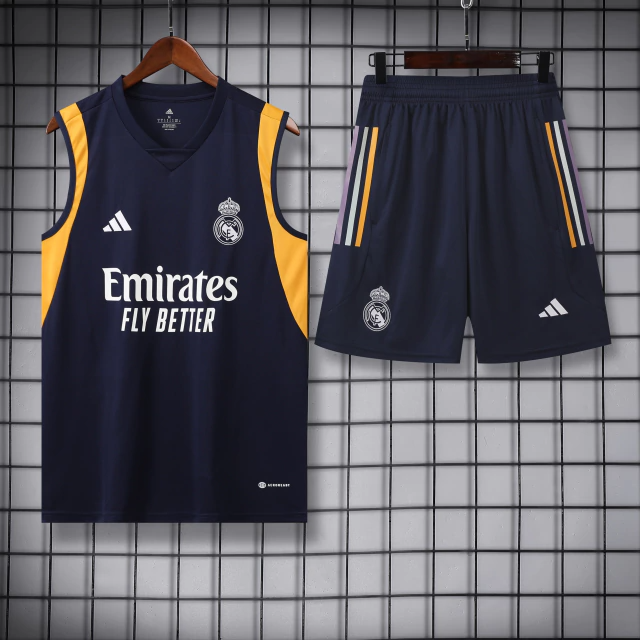 Conjunto de Treino Real Madrid 23/24 - Verão Adidas Azul