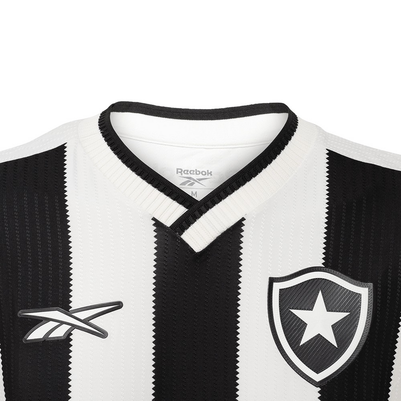 Camisa Botafogo Home 24/25 - Torcedor Reebok Masculino - Preto e Branco