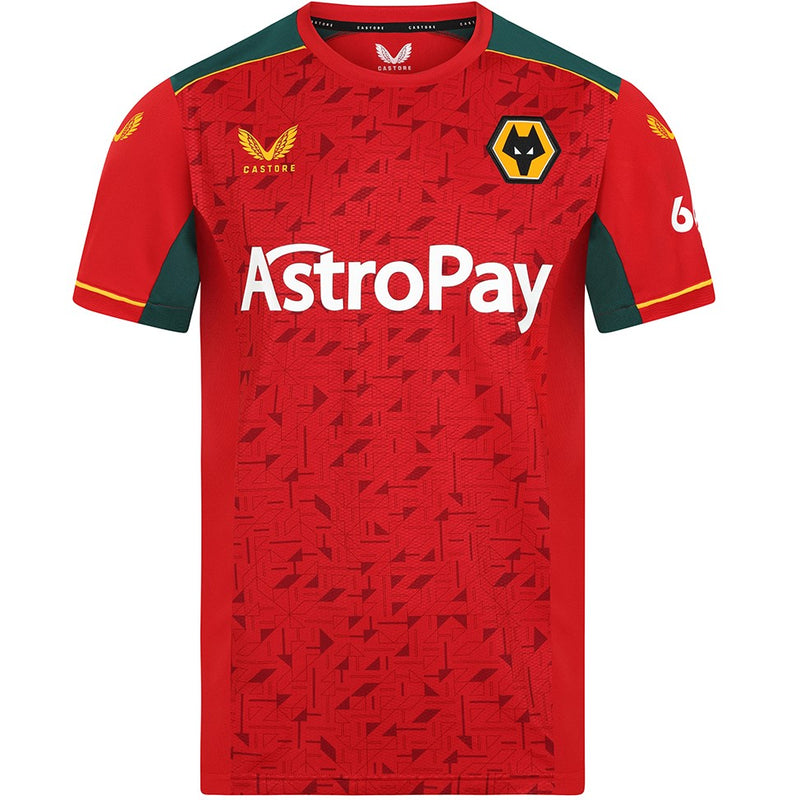 Camisa Wolverhampton Away 23/24 - Torcedor Castore Masculino - Vermelho