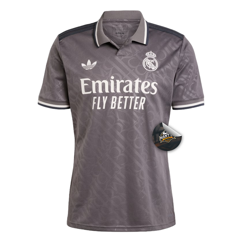 Camisa Real Madrid Third 24/25 - Torcedor Adidas Masculino - Cinza