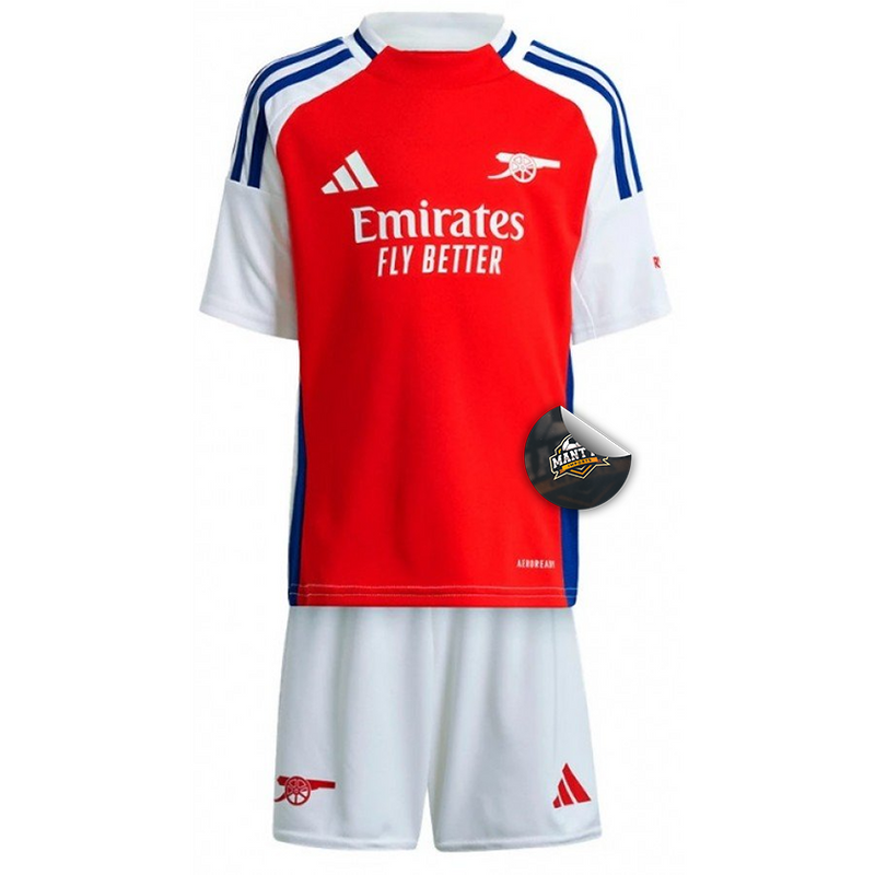 Kit Infantil Arsenal Home 24/25 - Adidas Masculino - Vermelho e Branco