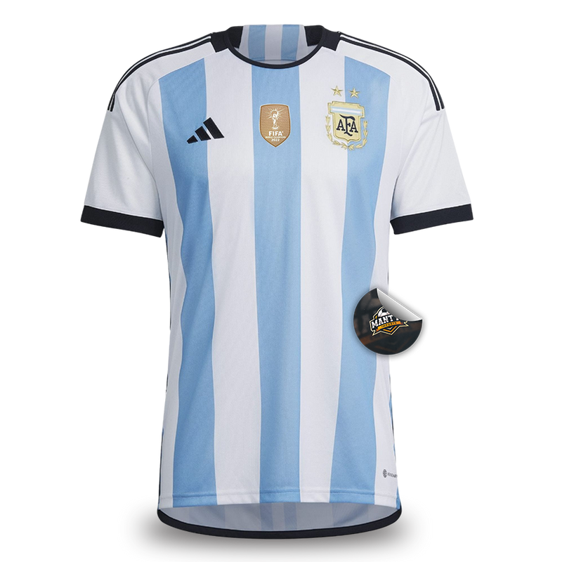 Camisa Argentina Home 2022/23 + Patch Campeão do Mundo - Torcedor Adidas Masculino