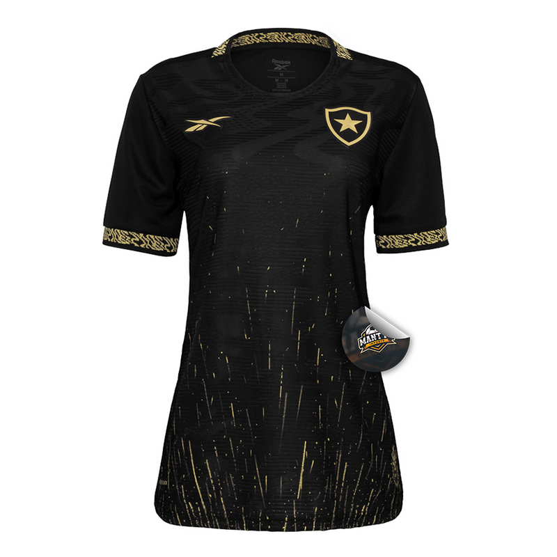 Camisa Botafogo Away 24/25 - Torcedor Reebok Feminino - Preto e Dourado