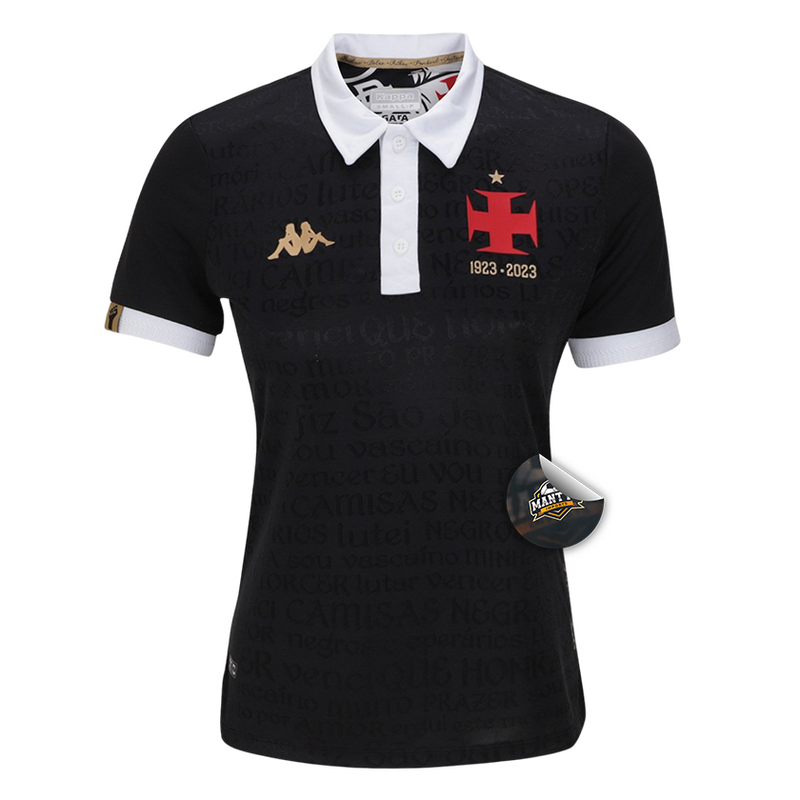 Camisa Vasco Third 23/24 - Torcedor Kappa Feminino - Preto