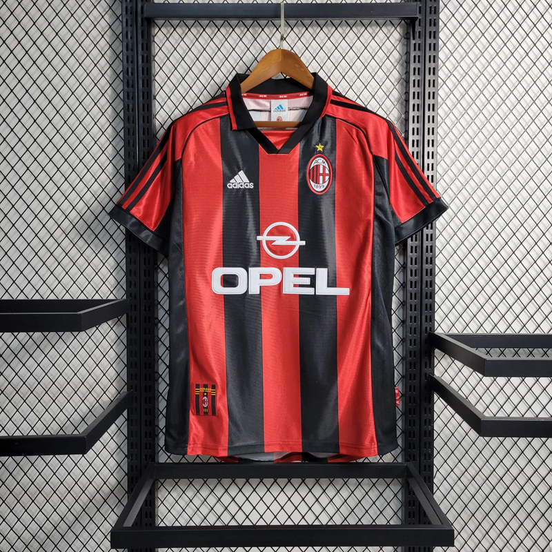 Camisa Milan Home 98/99 - Retrô Adidas Masculino - Vermelho
