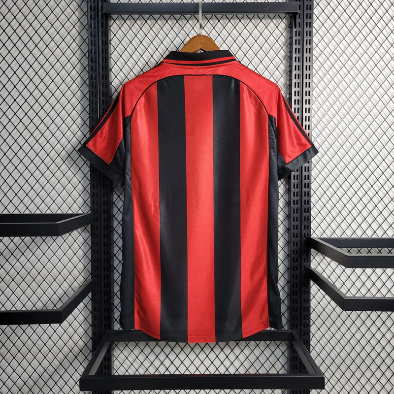 Camisa Milan Home 98/99 - Retrô Adidas Masculino - Vermelho