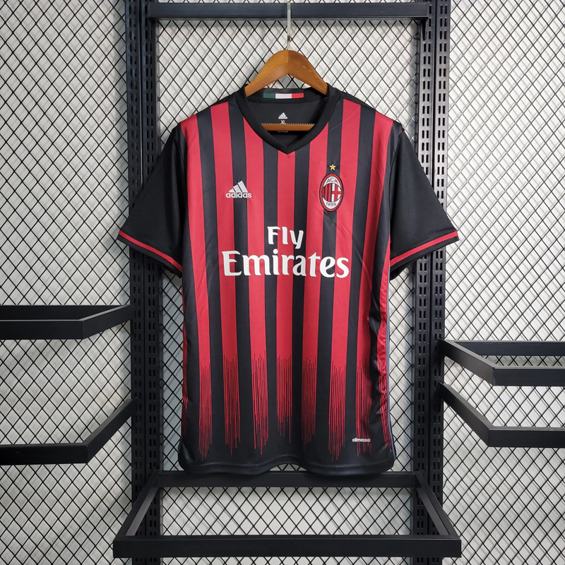 Camisa Milan Home 16/17 - Retrô Adidas Masculino - Vermelho