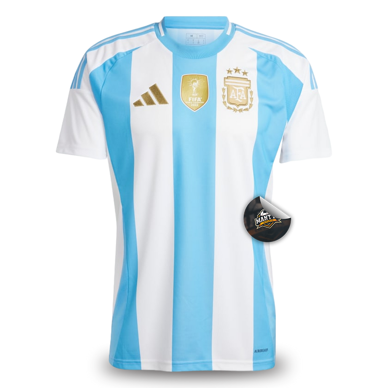 Camisa Argentina Patch Campeão do Mundo Home 24/25 - Torcedor Adidas Masculino