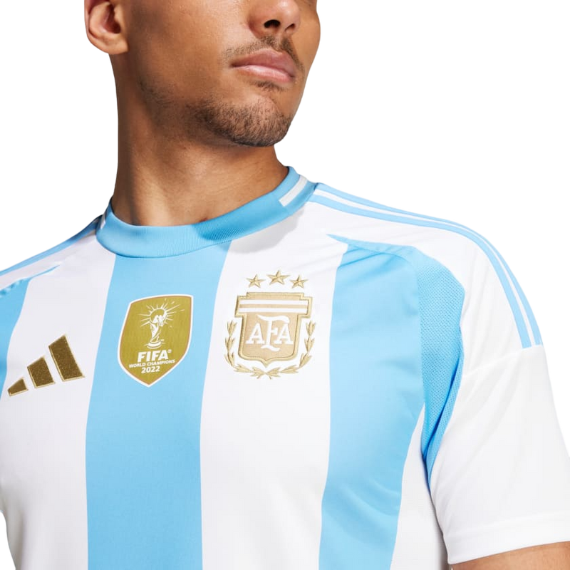 Camisa Argentina Patch Campeão do Mundo Home 24/25 - Torcedor Adidas Masculino