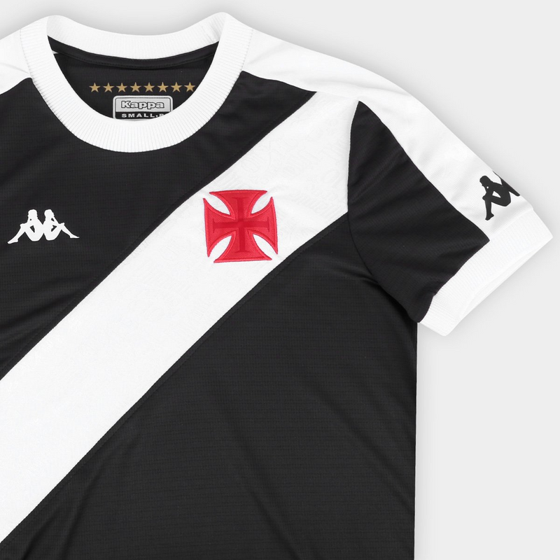 Camisa Vasco Home 24/25 - Torcedor Kappa Feminino - Preto