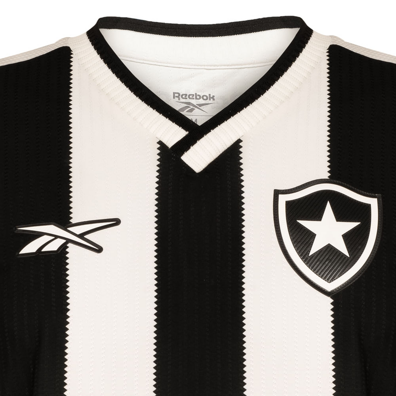 Camisa Botafogo Home 24/25 - Torcedor Manga Longa Reebok Masculino - Preto e Branco