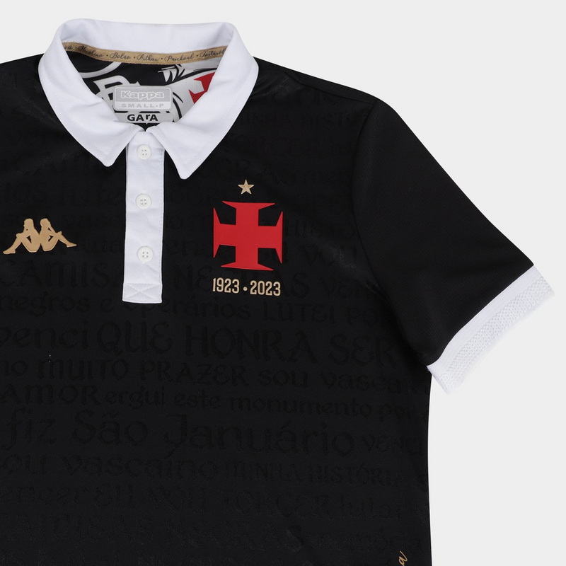 Camisa Vasco Third 23/24 - Torcedor Kappa Feminino - Preto