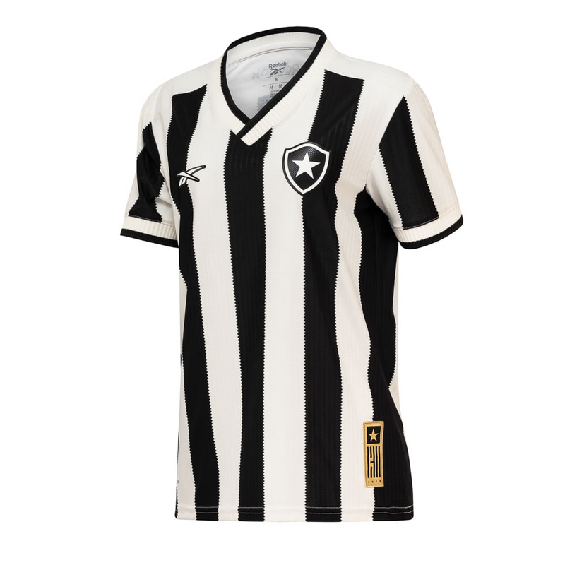 Camisa Botafogo Home 24/25 - Torcedor Reebok Feminino - Preto e Branco