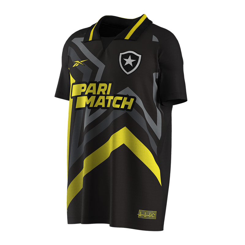 Camisa Botafogo Fourth 23/24 - Torcedor Reebok Masculino - Preto e Amarelo