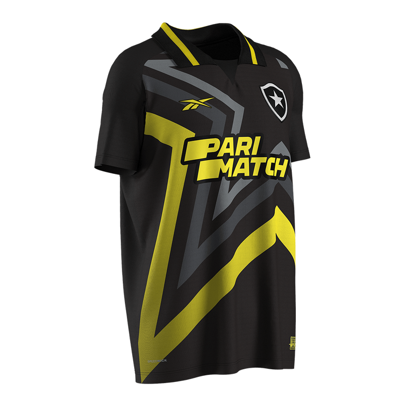 Camisa Botafogo Fourth 23/24 - Torcedor Reebok Masculino - Preto e Amarelo