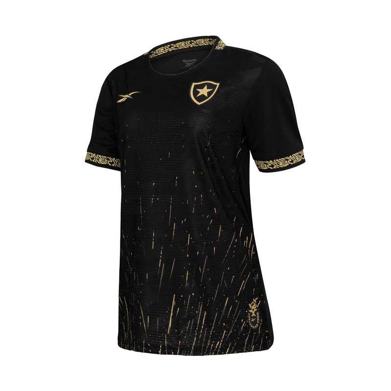 Camisa Botafogo Away 24/25 - Torcedor Reebok Feminino - Preto e Dourado