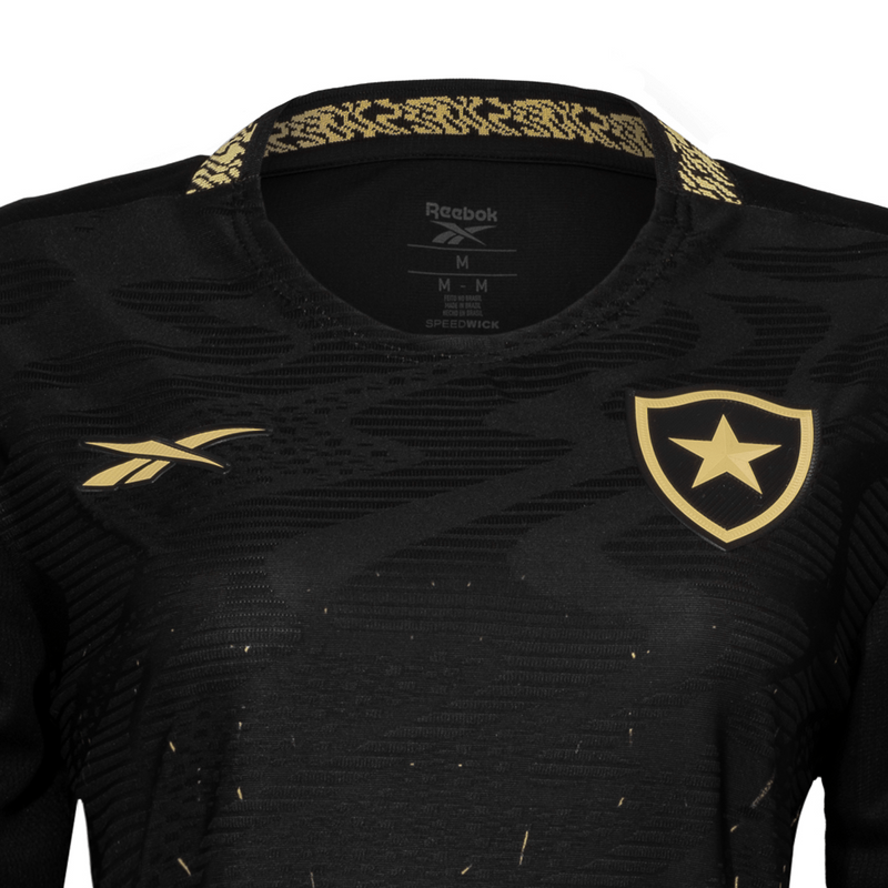 Camisa Botafogo Away 24/25 - Torcedor Reebok Feminino - Preto e Dourado