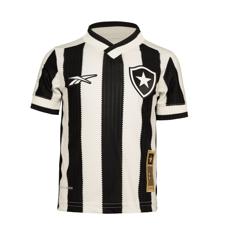 Kit Infantil Botafogo Home 24/25 - Reebok - Preto e Branco