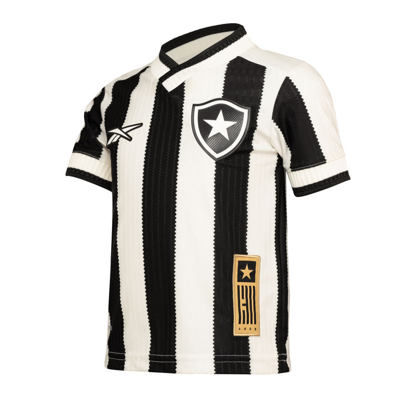 Kit Infantil Botafogo Home 24/25 - Reebok - Preto e Branco