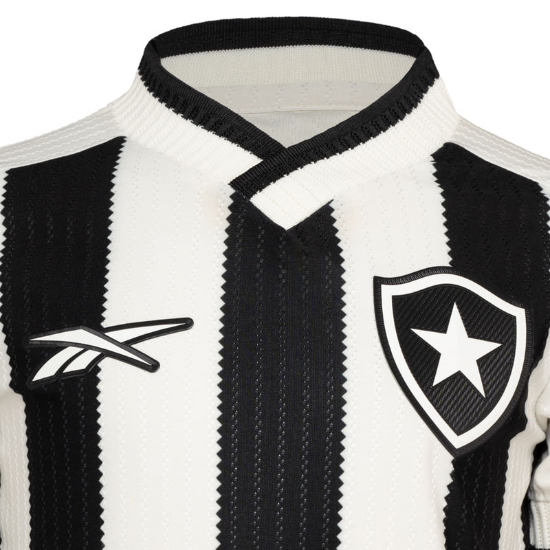 Kit Infantil Botafogo Home 24/25 - Reebok - Preto e Branco