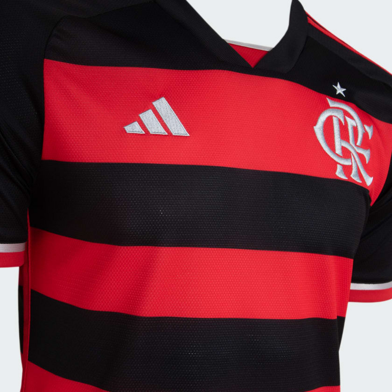 Camisa Flamengo Home 24/25 - Torcedor Adidas Masculino - Vermelho e Preto