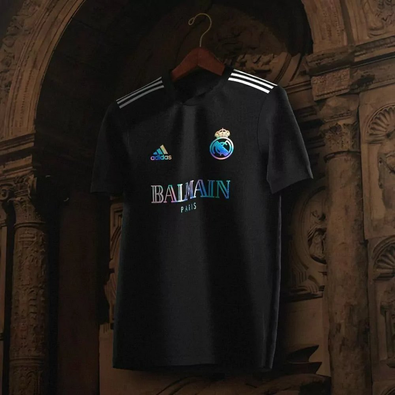 Camisa Real Madrid x Balmain - Torcedor Adidas Masculino Preto