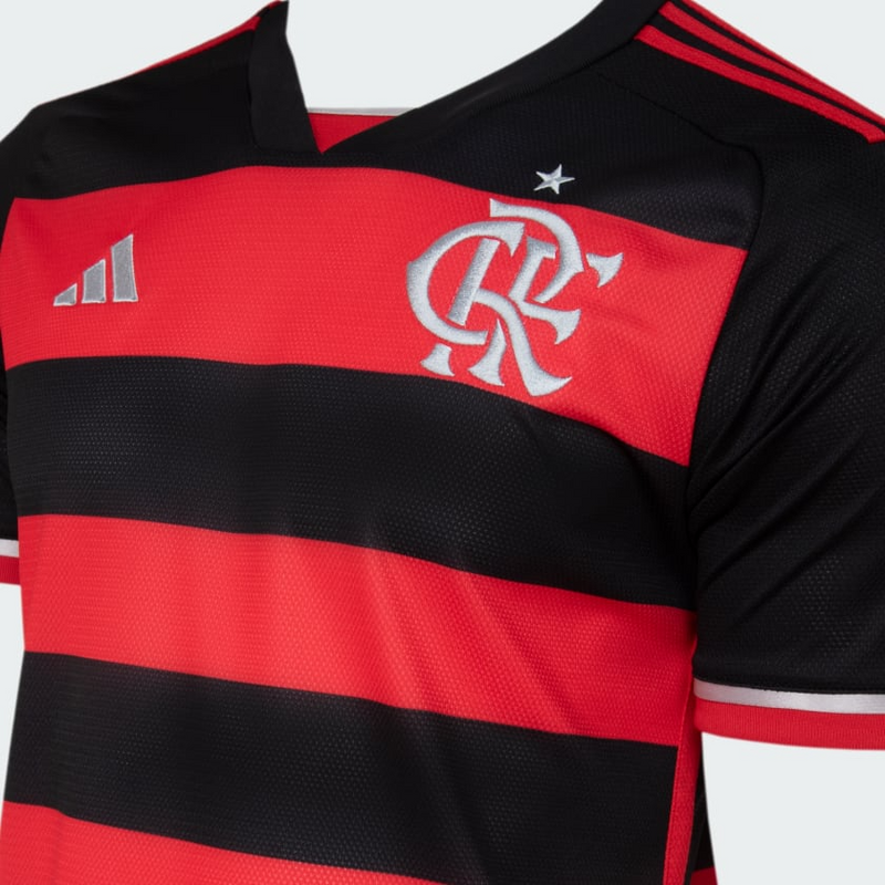 Camisa Flamengo Home 24/25 - Torcedor Adidas Masculino - Vermelho e Preto