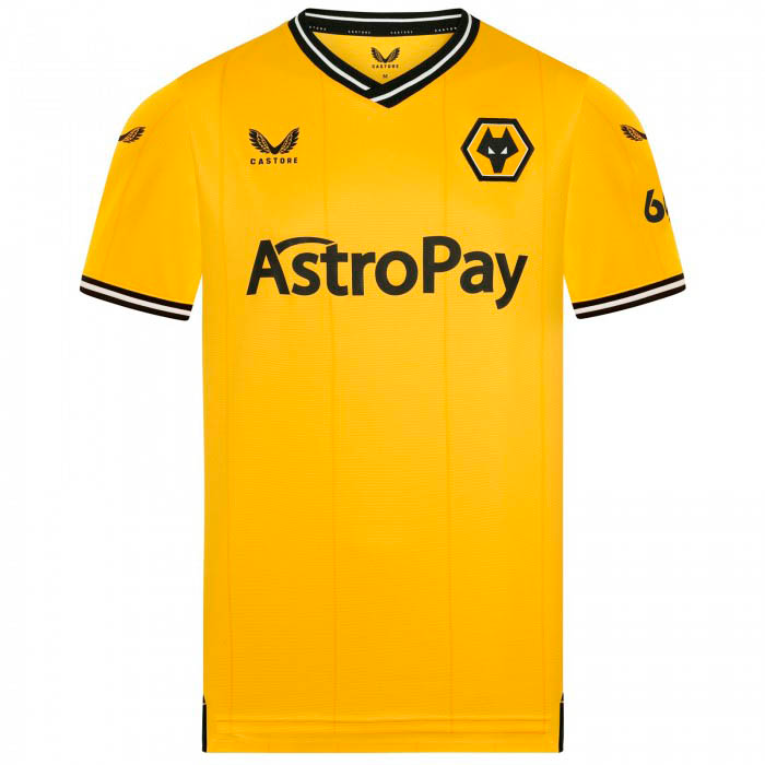 Camisa Wolverhampton Home 23/24 - Torcedor Castore Masculino - Amarelo