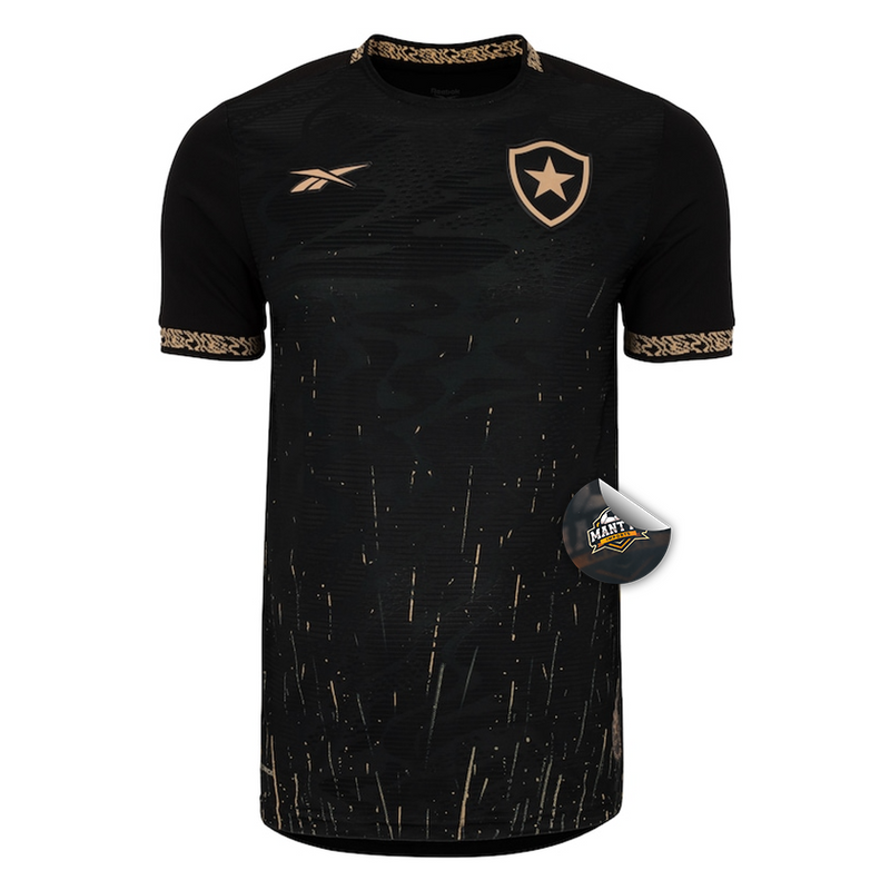 Camisa Botafogo Away 24/25 - Torcedor Reebok Masculino - Preto e Dourado