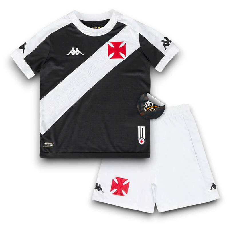 Kit Infantil Vasco da Gama Home 24/25 - Kappa - Preto