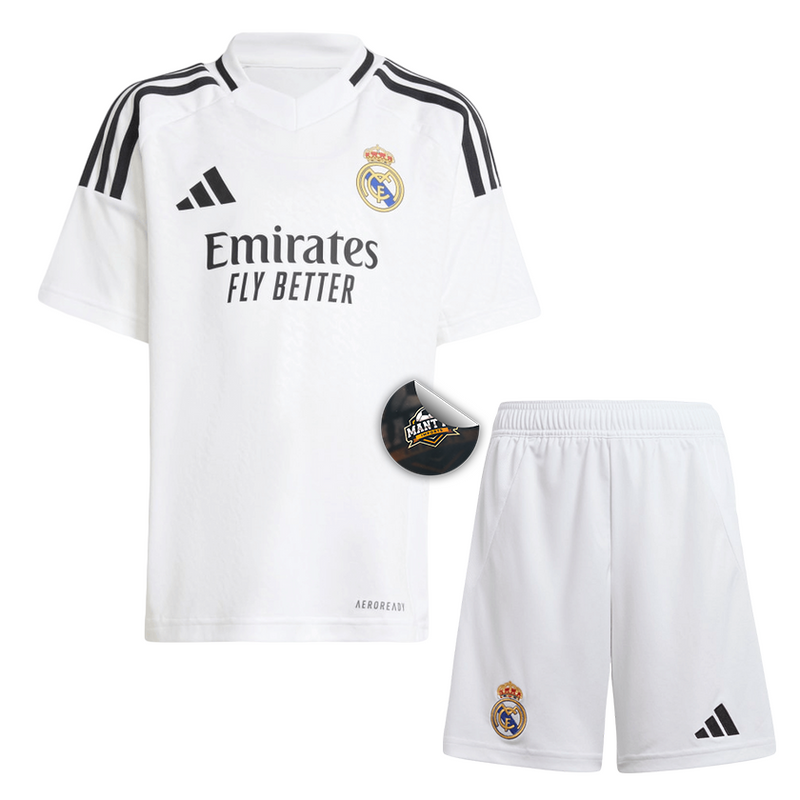 Kit Infantil Real Madrid Home 24/25 - Adidas - Branco