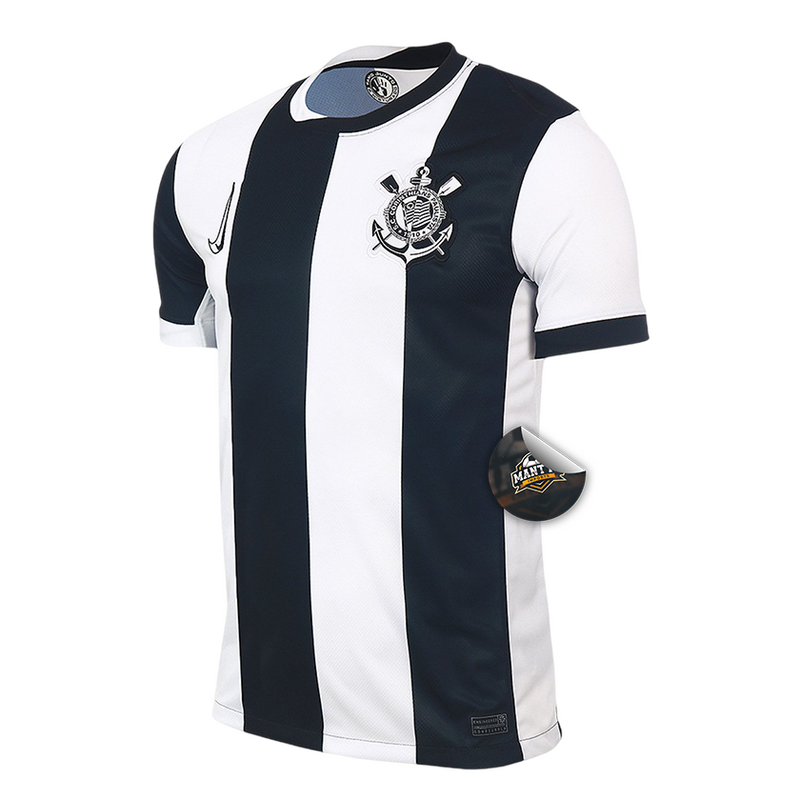 Camisa Timão Third 24/25 - Torcedor Nike Masculino - Branco e Preto