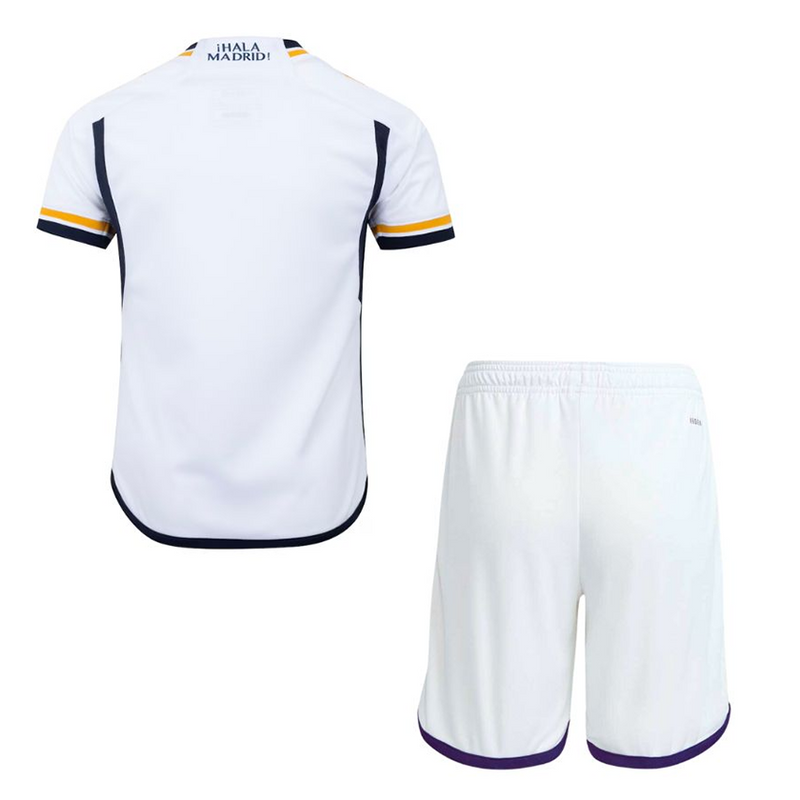 Kit Infantil Real Madrid Home 23/24 - Adidas - Branco