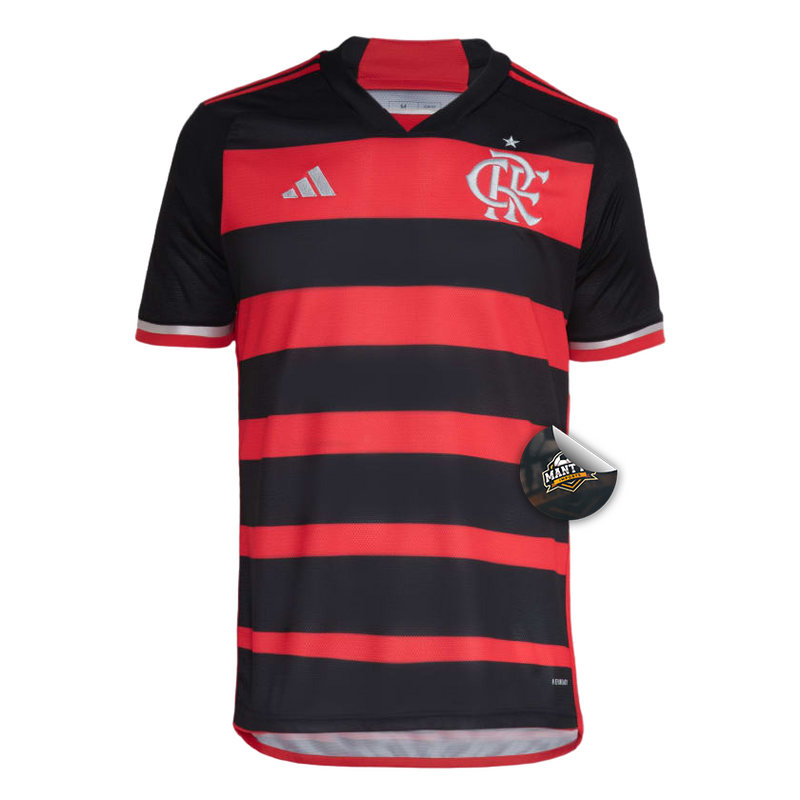 Camisa Flamengo Home 24/25 - Torcedor Adidas Masculino - Vermelho e Preto