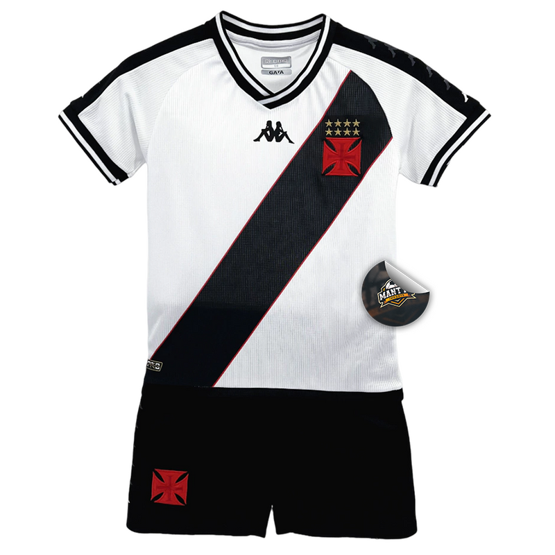 Kit Infantil Vasco da Gama Away 24/25 - Kappa - Branco